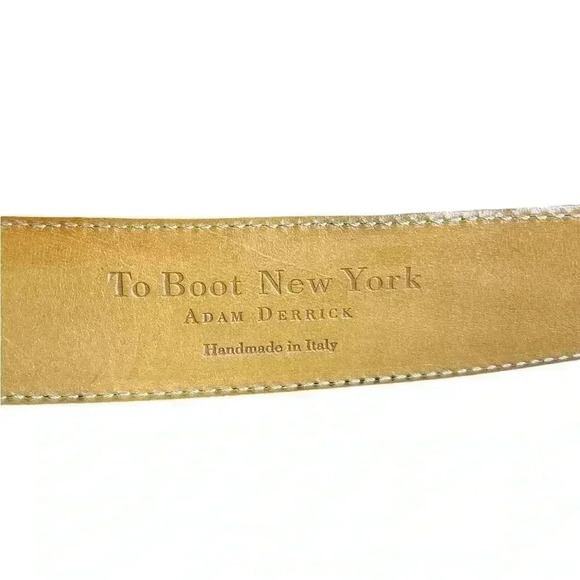 To Boot New York ADAM DERRICK Cognac Calf belt sz 38 preloved - Picture 5 of 5